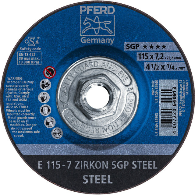 ZIRKON SGP STEEL Grinding Wheels